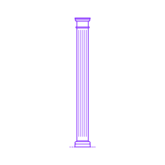 Buildings Stone Columns Roman Tuscan Square Fluted Medium Stencil Svg Design File, Free Vectors File